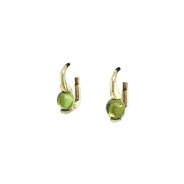 Gold Earrings with Peridot