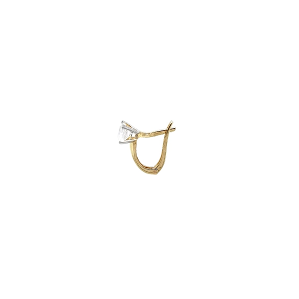 Gold Earrings with Zircons