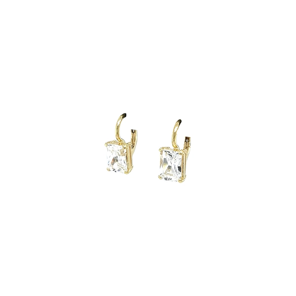 Gold Earrings with Zircons