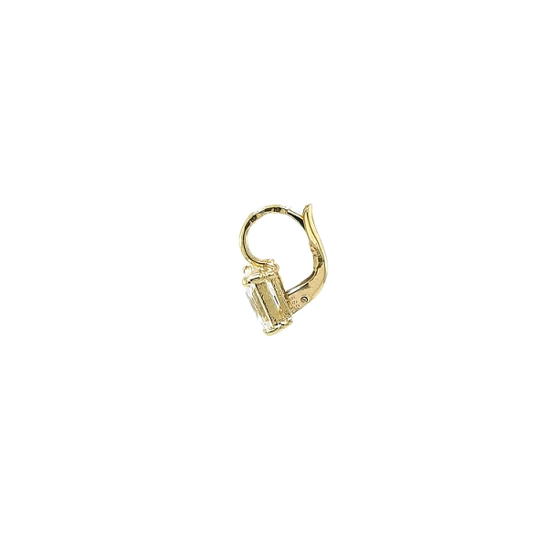 Gold Earrings with Zircons
