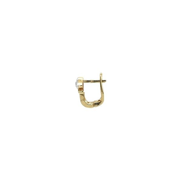Gold Earrings with Zircons