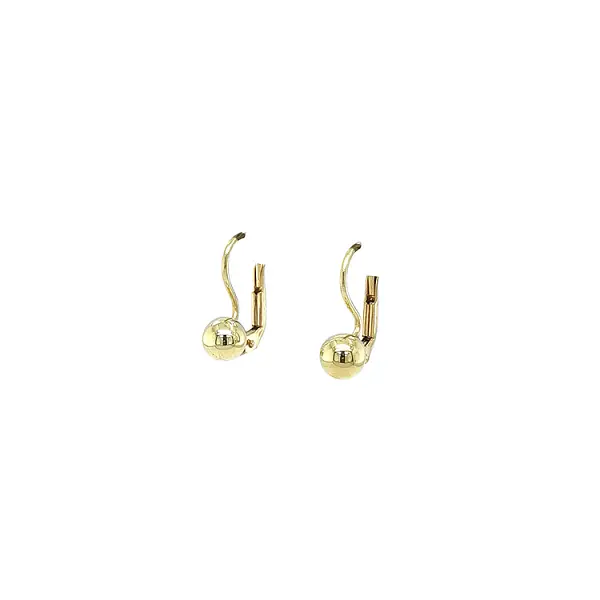 Gold Earrings Beads