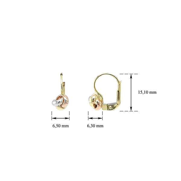 Gold Earrings made of Combination Gold