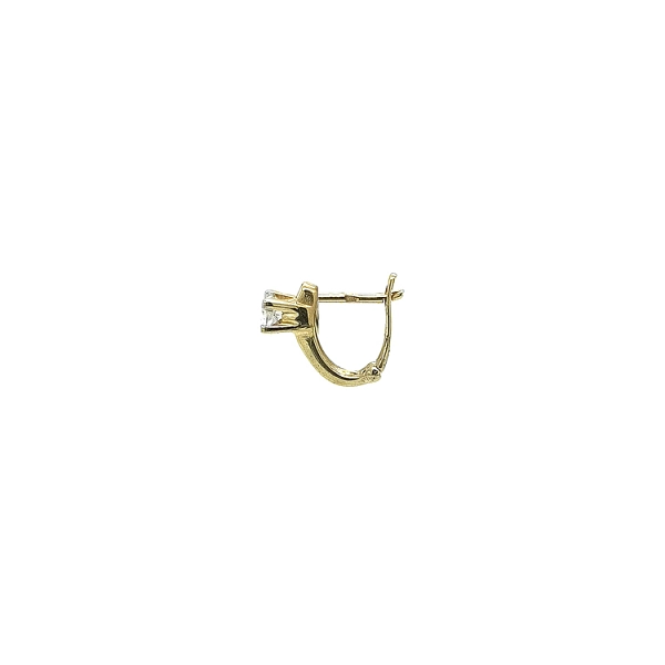 Gold Earrings with Zircons