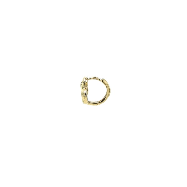 Gold Earrings with Zircons