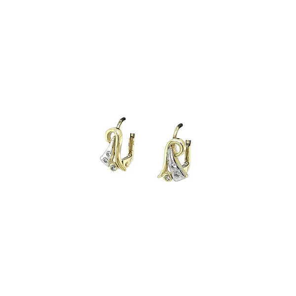 Earrings with Zircones in Gold
