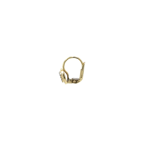 Gold Earrings with Zircons