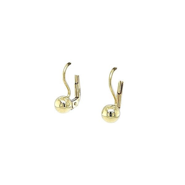 Gold Earrings Beads