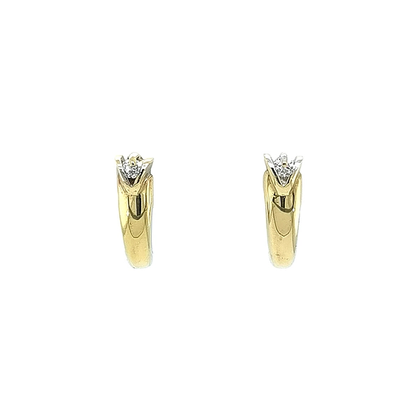 Gold Earrings with Zircons