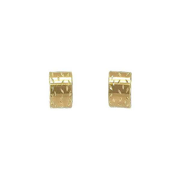 Gold Round Earrings