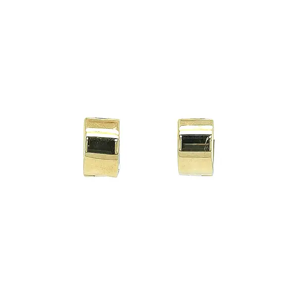 Gold Round Earrings