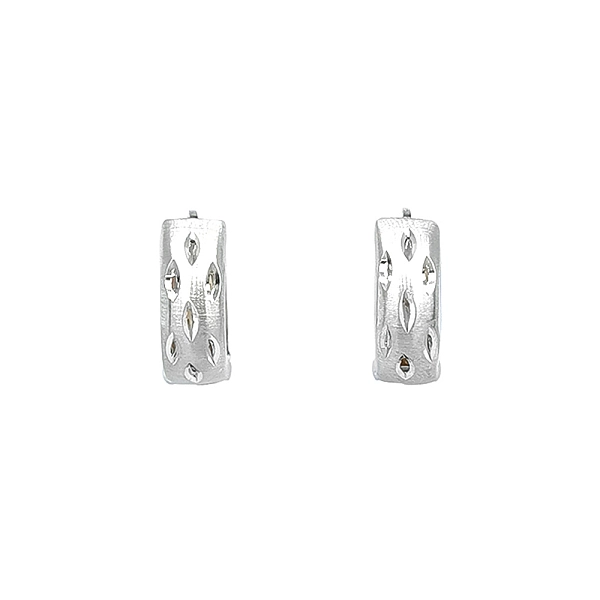 Round Earrings made of Combination Gold