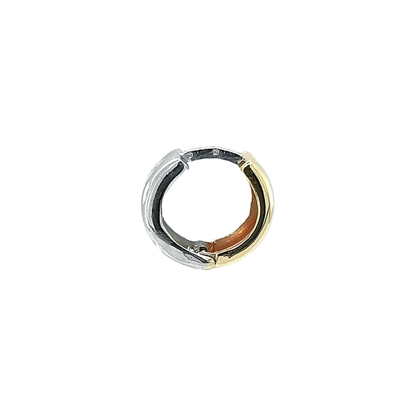 Round Earrings made of Combination Gold