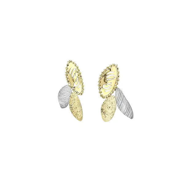 Gold Earrings made of Combination Gold