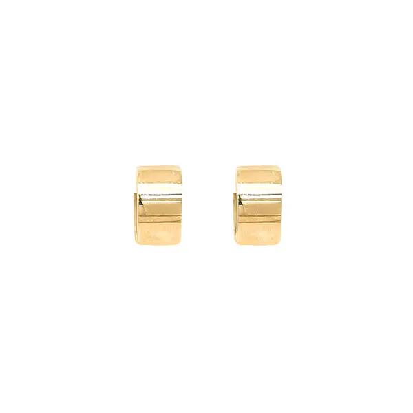 Gold Round Earrings