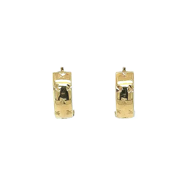Gold Round Earrings