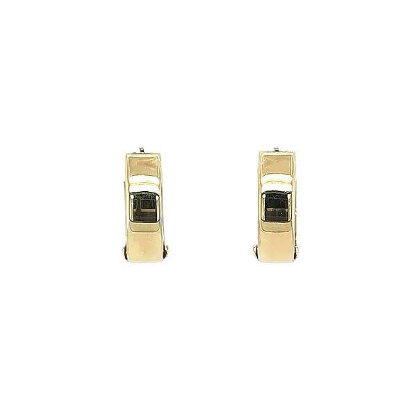Gold Round Earrings