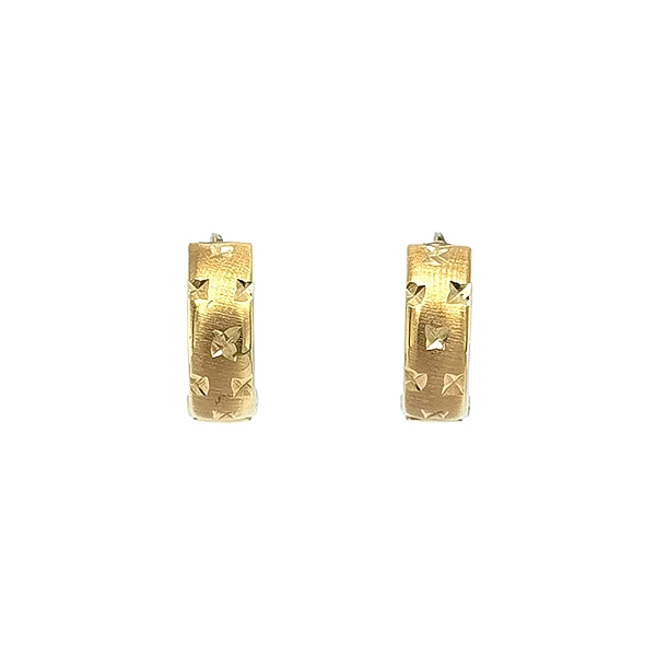 Gold Round Earrings