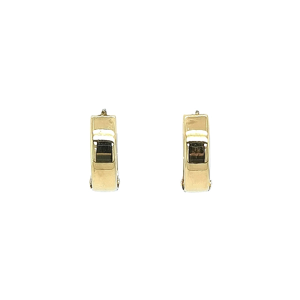 Gold Round Earrings