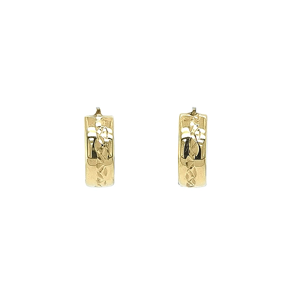 Gold Round Earrings