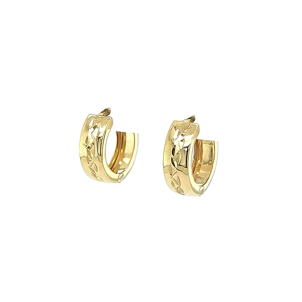 Gold Round Earrings
