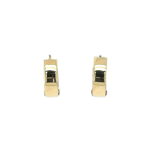 Gold Round Earrings