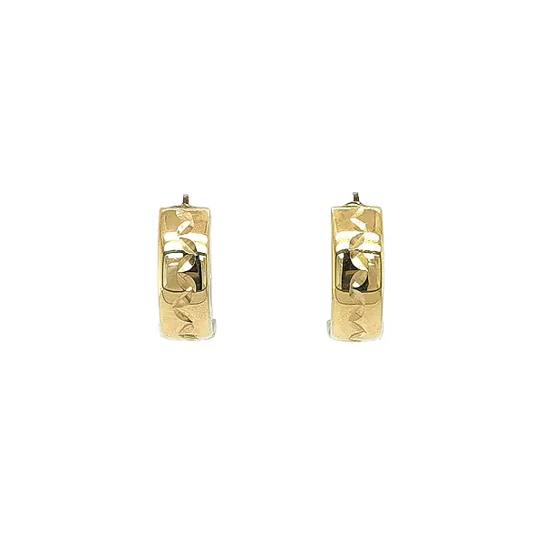 Gold Round Earrings