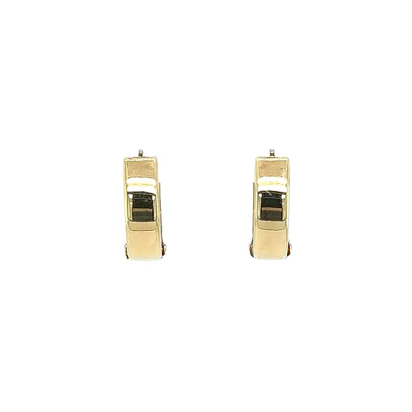 Gold Round Earrings
