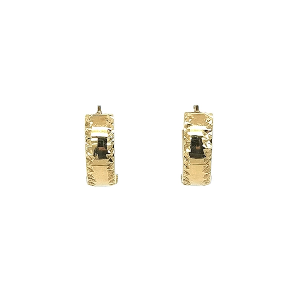 Gold Round Earrings