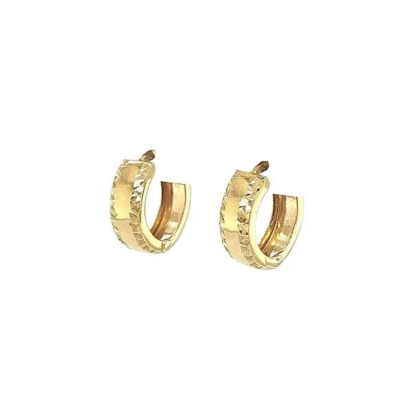 Gold Round Earrings