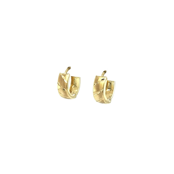 Gold Round Earrings