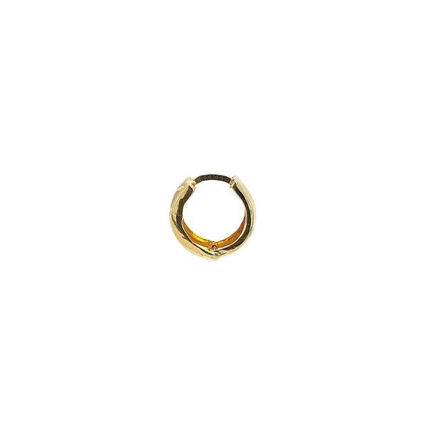 Gold Round Earrings