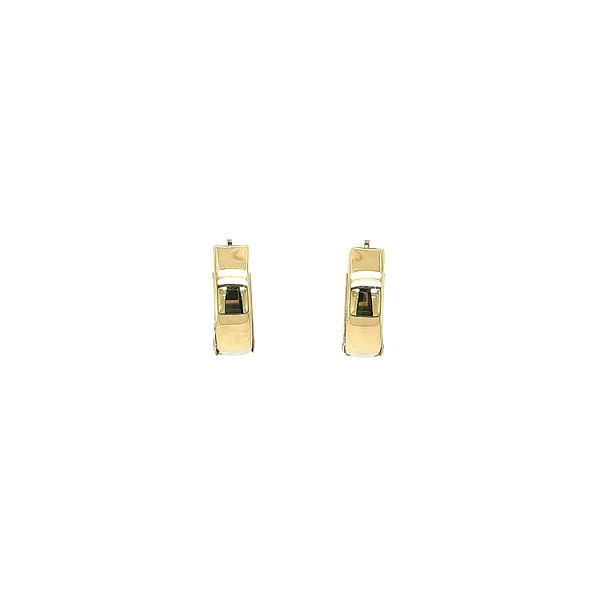 Gold Round Earrings