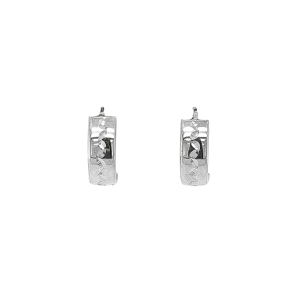 Round Earrings made of Combination Gold