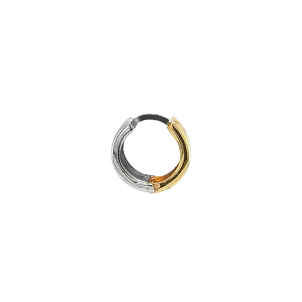 Round Earrings made of Combination Gold