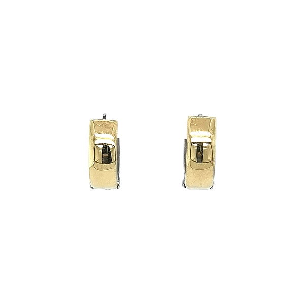 Round Earrings made of Combination Gold