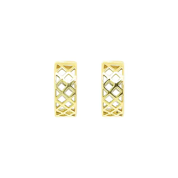 Gold Reversible Round Earrings
