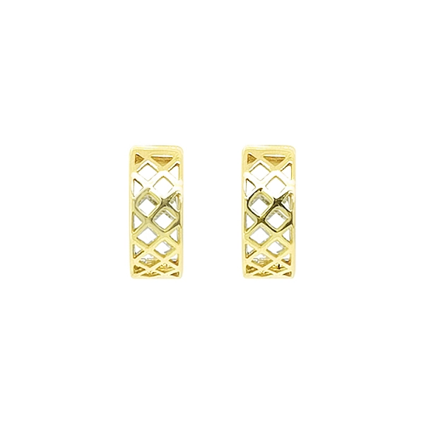 Gold Reversible Round Earrings