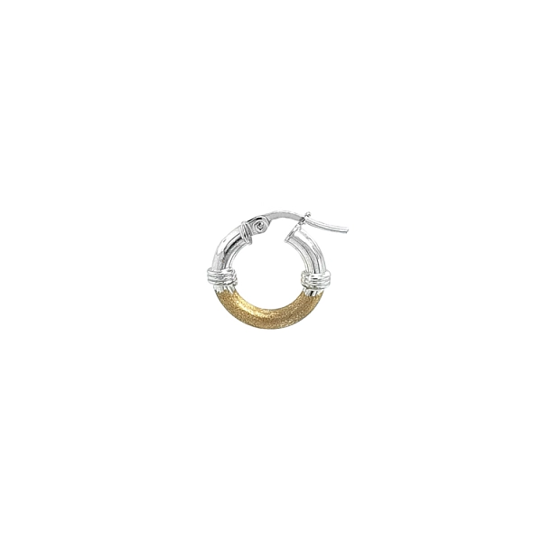 Round Earrings made of Combination Gold
