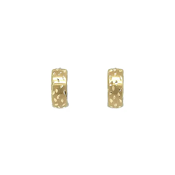 Gold Round Earrings