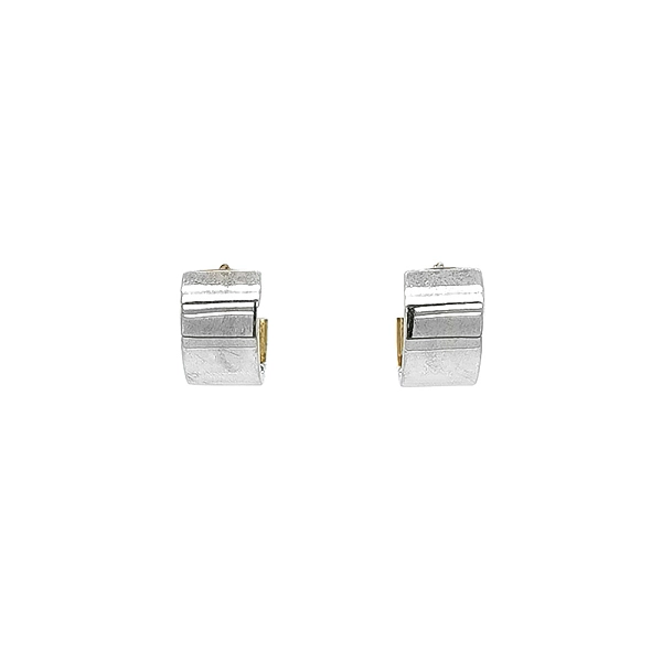 Round Earrings made of Combination Gold