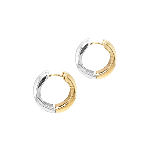 Gold Reversible Round Earrings