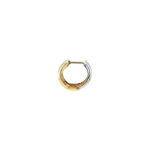 Round Earrings made of Combination Gold