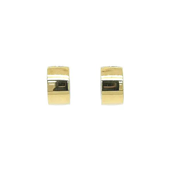 Double-sided Earrings made of Combination Gold