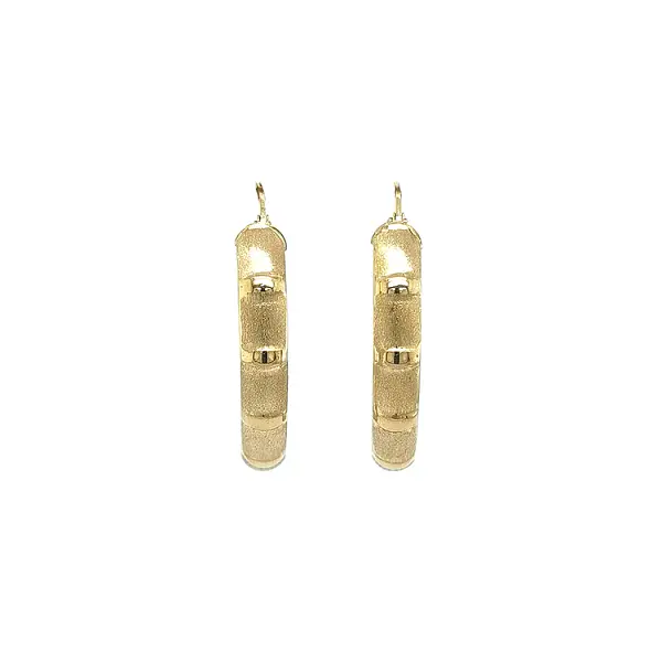 Gold Round Earrings