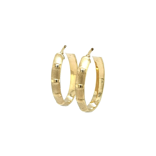 Gold Round Earrings