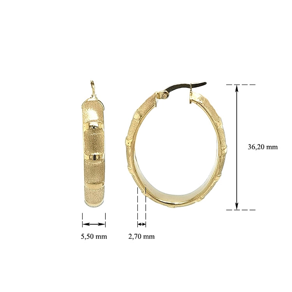 Gold Round Earrings