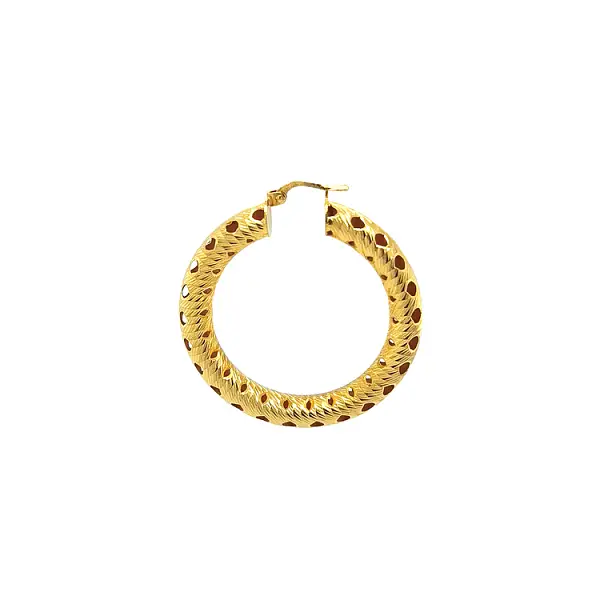 Gold Round Earrings