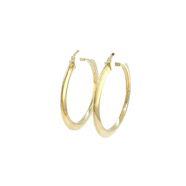 Gold Round Earrings