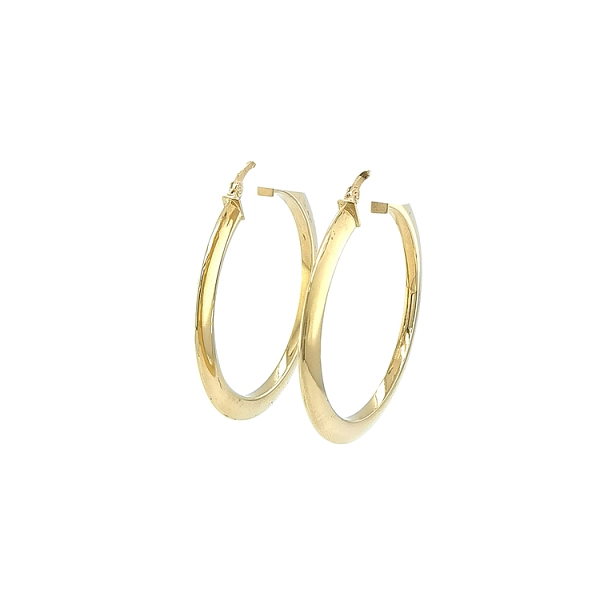 Gold Round Earrings
